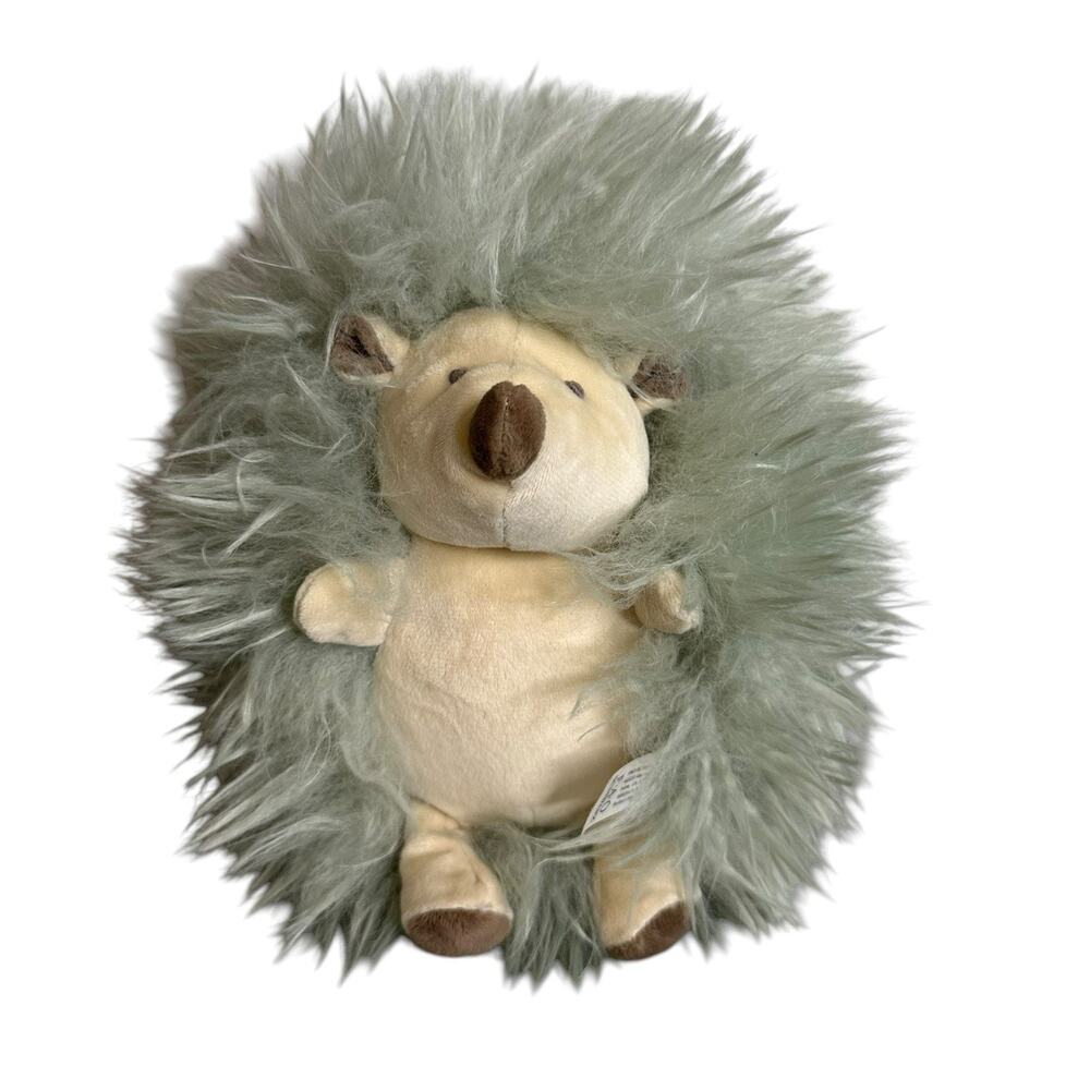 FAO Schwarz Petit Bon Hedgehog Plush 2020 Soft Fluffy Stuffed Animal Green 8in